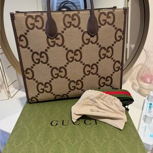Gucci Beige and Brown GG Tote
